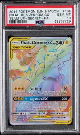 #184 FULL ART/PIKACHU & ZEKROM GX