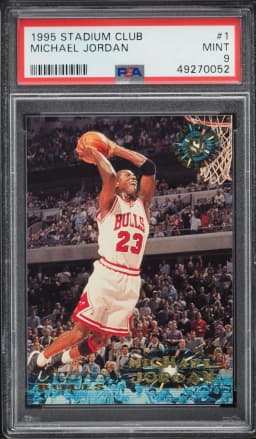 1995 #1 Michael Jordan PSA 9 Stadium Club Basketball