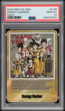 2025 #E-60 Energy Marker PSA 10 Dragon Ball Super Card Game Fusion World Manga Booster 01