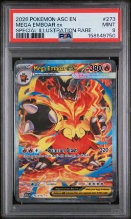 2026 #273 Mega Emboar EX PSA 9 Asc EN-Ascended Heroes