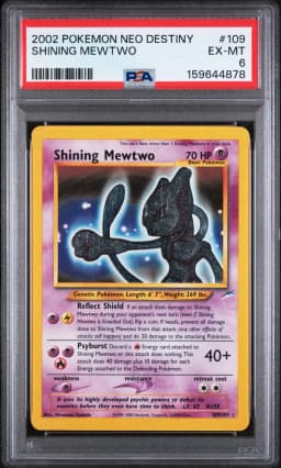 2002 #109 Shining Mewtwo PSA 6 Neo Destiny