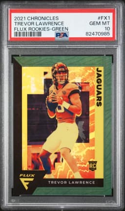 2021 #FX1 Trevor Lawrence PSA 10 Panini Chronicles Flux Rookies