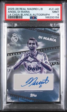 2025 #LC-AD Angel DI Maria PSA 9 Topps Real Madrid los Blancos La Casa Blanca Autographs