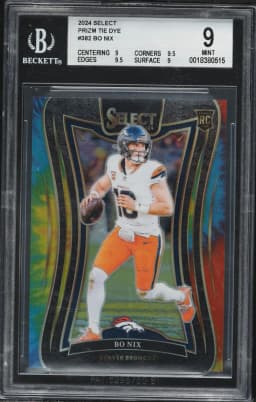2024 #382 Bo Nix BGS 9 Panini Select Football