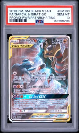 2019 #SM193 Full Art/Garchomp & Giratina GX PSA 10 SM Black Star Promo