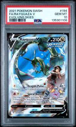 2021 #194 Full Art/Rayquaza V PSA 10 Sword & Shield Evolving Skies
