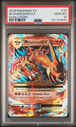 2016 #13 M Charizard EX PSA 10 XY Evolutions