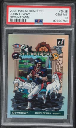 2020 #D-JE John Elway PSA 10 Panini Donruss Downtown Football