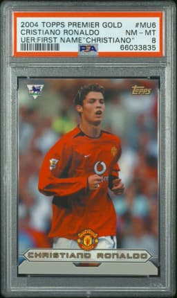 2003 #MU6 Cristiano Ronaldo PSA 8 Topps Premier Gold 04