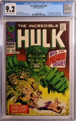 1968 #NA 1968 Incredible Hulk #102 CGC 9.2 Marvel Comics CGC 9.2