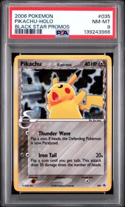 2006 #035 Pikachu-Holo PSA 8 Black Star Promos