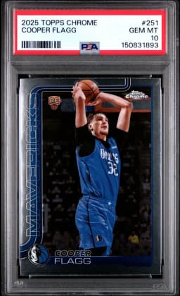 2025 #251 Cooper Flagg PSA 10 Topps Chrome