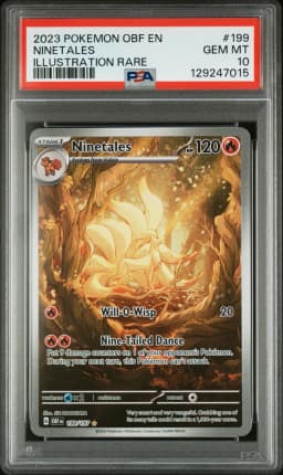 2023 #199 Ninetales PSA 10 Obf EN-Obsidian Flames