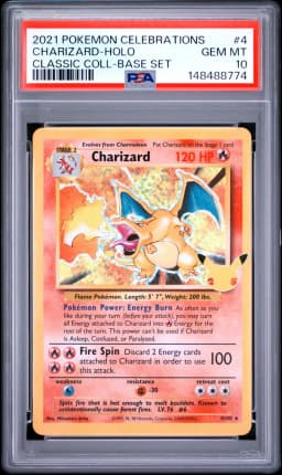 2021 #4 Charizard-Holo PSA 10 Celebrations Classic Collection