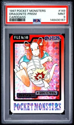 1997 #149 Dragonite-Prism PSA 9 Pocket Monsters Carddass