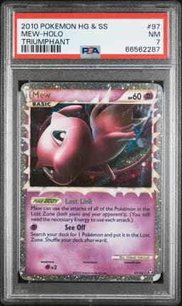 2010 #97 Mew-Holo PSA 7 Heartgold & Soulsilver Triumphant