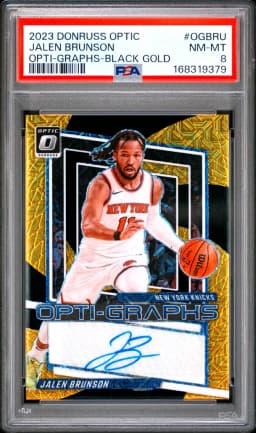 2023 #OGBRU Jalen Brunson PSA 8 Panini Donruss Optic Opti-Graphs