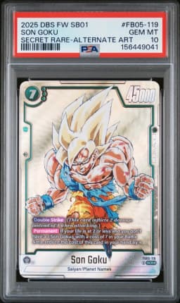 2025 #FB05-119 Son Goku PSA 10 Dragon Ball Super Card Game Fusion World Manga Booster 01