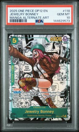 2025 #118 Jewelry Bonney PSA 10 One Piece OP12-Legacy of the Master