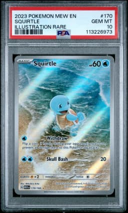 2023 #170 Squirtle PSA 10 Mew EN-151