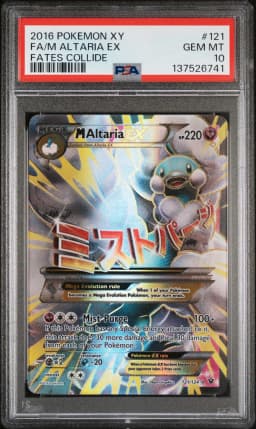 2016 #121 Full Art/M Altaria EX PSA 10 XY Fates Collide