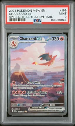 2023 #199 Charizard EX PSA 9 Mew EN-151