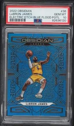 2022 #36 LeBron James PSA 10 Panini Obsidian Basketball