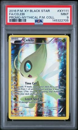 2016 #XY111 Full Art/Celebi PSA 9 XY Black Star Promo
