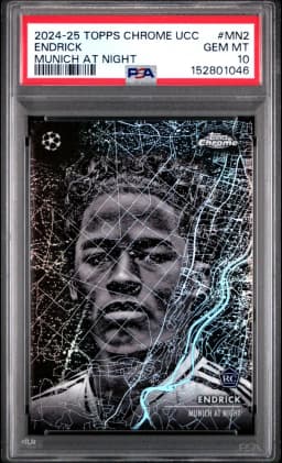 2024 #MN2 Endrick PSA 10 Topps Chrome UEFA Club Competitions Munich at Night