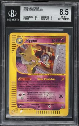 2003 #H12 Hypno-Holo BGS 8.5 Aquapolis Pokemon