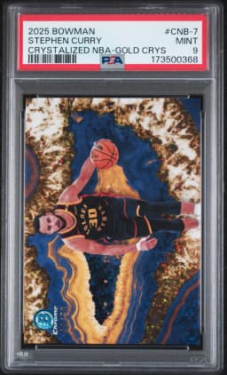 2025 #CNB-7 Stephen Curry PSA 9 Bowman Chrome Crystalized NBA