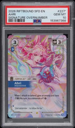 2026 #227* Ahri - Inquisitive PSA 10 Riftbound: League of Legends Sfd-Spiritforged