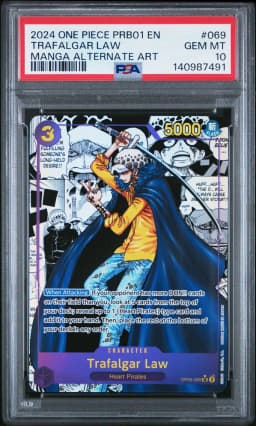 2024 #069 Trafalgar Law Manga Alternate Art PSA 10 PRB01-Premium Booster -Card the Best- One Piece