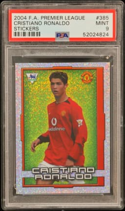 2003 #385 Cristiano Ronaldo PSA 9 Merlin's F.A. Premier League Stickers