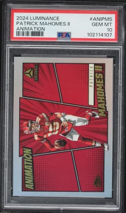 2024 #ANIPMS Patrick Mahomes II PSA 10 Panini Luminance Animation Football