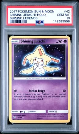 2017 #42 Shining Jirachi-Holo PSA 10 Sun & Moon Shining Legends