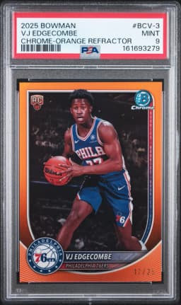 2025 #BCV-3 VJ Edgecombe PSA 9 Bowman