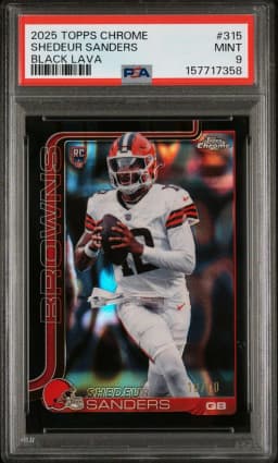 2025 #315 Shedeur Sanders PSA 9 Topps Chrome