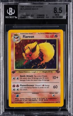 1999 #3 Flareon-Holo 1st Edition BGS 8.5 Jungle Pokemon