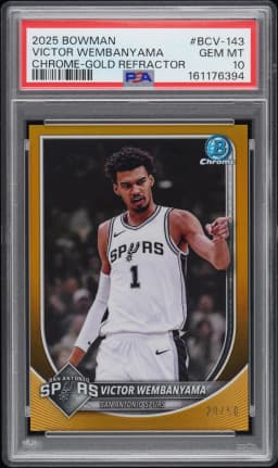 2025 #BCV-143 Victor Wembanyama PSA 10 Bowman