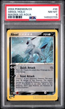 2004 #96 Absol-Holo PSA 8 EX Team Magma VS Team Aqua