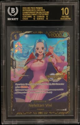 2024 #OP05086 Nefeltari Vivi R/(Championship '24 Online/Offline Regionals Wave 3 Top 16 Prize) BGS 10 One Piece Card Game Promos