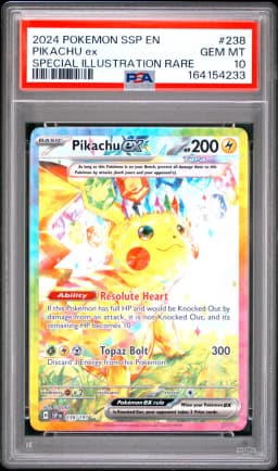 2024 #238 Pikachu EX PSA 10 Ssp EN-Surging Sparks