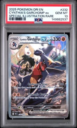 2025 #232 Cynthia's Garchomp EX PSA 10 Dri EN-Destined Rivals