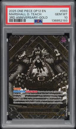 2025 #093 Marshall D. Teach PSA 10 One Piece OP12-Legacy of the Master