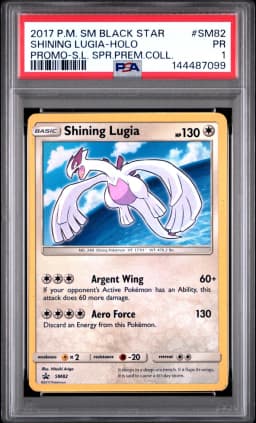 2017 #SM82 Shining Lugia-Holo PSA 1 SM Black Star Promo
