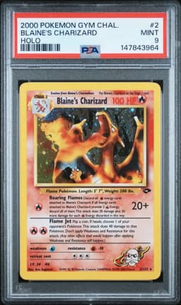 2000 #2 Blaine's Charizard PSA 9 Gym Challenge