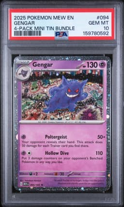2025 #094 Gengar PSA 10 Mew EN-151
