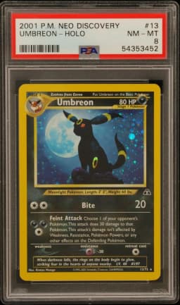 2001 #13 Umbreon-Holo PSA 8 Neo Discovery