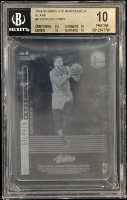 2019 #- Stephen Curry EXCH BGS 10 Absolute Memorabilia Glass